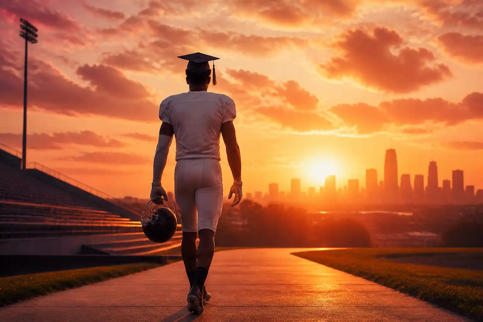 Student-athlete stepping toward a career beyond college sports